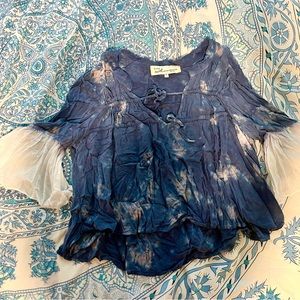 Vintage Havana Blue Tie Dye Top